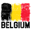 Belgian Flag Brush Strokes