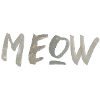 Meow cat meow saying font