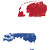 Netherlands Flag Map Silhouette