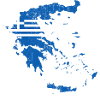 Greece Flag Map Design