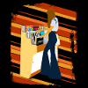 Retro-Jukebox und Frauenstil