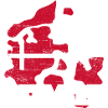 Denmark Map Nordic Cross
