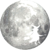 Full moon with witch