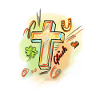 Vivid Christian Symbolism Illustration