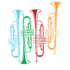 Instrument rétro trompette