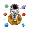 Astronaut planet