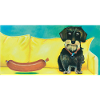 Hund mit Wurst - Moderne Malerei