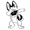 Dabbing German Shepherd