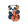 Panda cello cello player gift