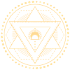 Hexagram géométrie lune bleu