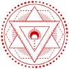 Hexagram Geometry Moon Red