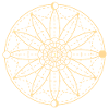 Moon phases geometry yellow
