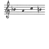 BACH motif as musical notes