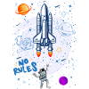 Funny astronaut spaceman spaceship gift