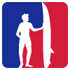 Surfer Blau Rot