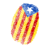 Catalonia Flag Fingerprint