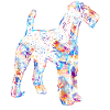 Airedale Terrier Chemises géométriques