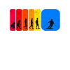 Skiing evolution skier gift idea