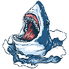 shark fish wild illustration