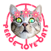 Peace Love Cats pink