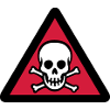 skull caution sign