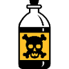 skull on poison vial