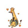 Cute giraffe - rocking giraffe heart