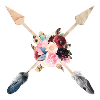 Boho Arrows Feathers Flowers customizable