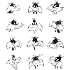 Looney Tunes Sylvester Facial Expressions