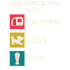 Dog camping man funny
