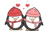 Penguin couple love