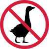 Goose forbidden sign