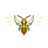 Chasseur de frelon. Humour frelon asiatique. Drôle