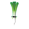 Leeks with sunglasses