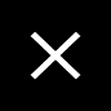 Cross white on black