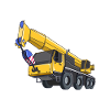 Kran Autokran auf der Baustelle