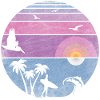 sunset surf