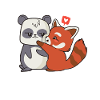 Panda og rød panda motiv til pandaelskere