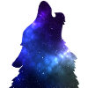 galaxy wolf blue
