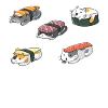 Sushi cats anime kawaii