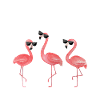 Flamant rose drôle disant