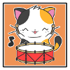 Cat with drum