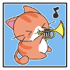 Trumpeter cat
