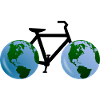 Bicycle with globe