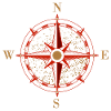 Symbol Kompass Navigation Retro Geschenkidee