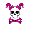 Skull with braids - Halloween