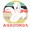 Retro anaconda snake