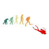 Gerätetauchen Tauchen Evolution Retro Lustig