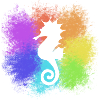 Seepferdchen bunt