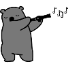 bear plays flute